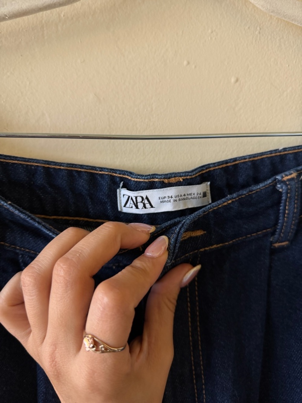 Zara Navy Wide-Leg Women's Jeans size‎ 4 - Picture 2 of 4